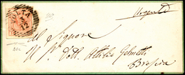 1854 - 15 Cent. Rosa Vermiglio, Carta A Macchina (20c), Perfetto, Su Piccola Busta Bordata Di Verde ... - Lombardy-Venetia