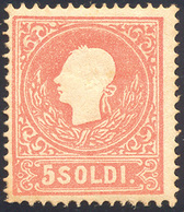 1859 - 5 Soldi, II Tipo (30), Gomma Originale, Perfetto. Enzo Diena. ... - Lombardy-Venetia