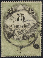 1854 - 75 Cent., Marca Da Bollo Calcografica (10), Perfetta, Usata A Padova 29/6. Molto Rara, Pochi ... - Lombardy-Venetia