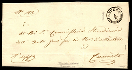 OLTREPO' MANTOVANO 1859 - Lettera In Franchigia Da Revere 5/8/1859 A Canneto. Raro Documento In Peri... - Lombardije-Venetië