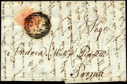 BRESCIA, LO 5-6P Punti 8 - 15 Cent. (5), Giusto In Un Punto, Su Lettera Da Brescia 13/1/1852 A Parma... - Lombardy-Venetia