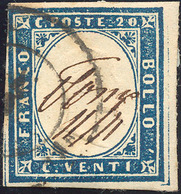 TORNO, Grafico Provvisorio, Punti R2 - 20 Cent. Azzurro (15Ca), Perfetto, Usato 11/11. Molto Raro! F... - Lombardije-Venetië