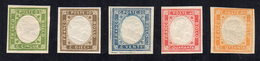 1861 - Non Emessi (1/5), Gomma Integra, Perfetti. Ferrario. ... - Andere & Zonder Classificatie