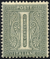 1863 - 1 Cent. Verde Grigio Chiaro, De La Rue, Tiratura Di Londra (L14), Gomma Originale, Perfetto, ... - Andere & Zonder Classificatie