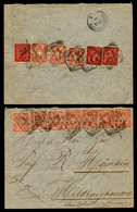 1896 - 2 Cent. De La Rue, Tiratura Di Torino, Tre Esemplari Al Verso E 2 Cent. Umberto I, Dieci Esem... - Other & Unclassified