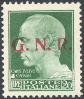 1943 - 20 Lire Soprastampa G.N.R. Di Brescia, II Tipo (487/II), Nuovo, Gomma Originale Integra, Perf... - Other & Unclassified