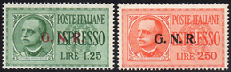 1944 - Soprastampati G.N.R Di Verona (19/20), Gomma Integra, Perfetti. Cert. Raybaudi. ... - Autres & Non Classés