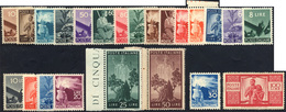 1945/48 - Democratica (543/565), Ben Centrati, Gomma Integra, Perfetti. Cert. Diena Per Il 30 E 100 ... - Andere & Zonder Classificatie