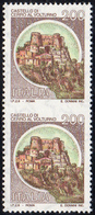 1994 - 200 Lire Castelli D'Italia, Stampa In Rotocalco (1516/II), Coppia Verticale Non Dentellata Al... - Andere & Zonder Classificatie