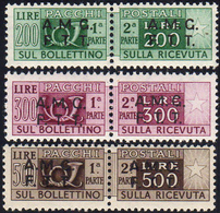 PACCHI POSTALI 1947/48 - Soprastampati Su Due Righe (1/12), Gomma Integra, Perfetti. ... - Other & Unclassified