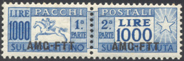 PACCHI POSTALI 1954 - 1.000 Lire Cavallino (26), Ben Centrato, Gomma Originale Integra, Perfetto. Fe... - Other & Unclassified