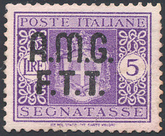 SEGNATASSE 1947 - 5 Lire Senza Filigrana (4A), Senza Gomma, Ottimo Stato. ... - Other & Unclassified