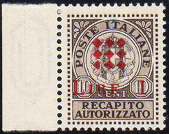 GUIDIZZOLO 1945 - Soprastampa Modificata In Rosso (1B), Bordo Di Foglio, Gomma Integra, Perfetto. Be... - Zonder Classificatie