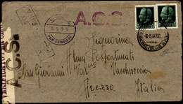 1944 - 25 Cent. Soprastampato Fascio (RSI 491), Due Esemplari, Perfetti, Su Busta Con Annullo Delle ... - Zonder Classificatie