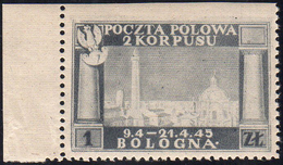 1946 - 1 Z. Vittorie Polacche, Carta Grigiastra (3), Non Dentellato In Alto, Gomma Integra, Perfetto... - 1946-47 Corpo Polacco Periode