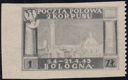 1946 - 1 Z. Vittorie Polacche, Carta Grigiastra, Dentellato Solo A Destra (3bf), Gomma Integra, Perf... - 1946-47 Corpo Polacco Periode