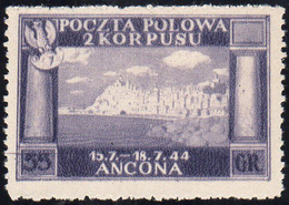 1946 - 55 G. Violetto Vittorie Polacche, Errore Di Colore (6A/I), Ottima Centratura, Dentellatura Co... - 1946-47 Corpo Polacco Period