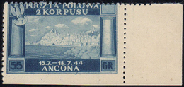 1946 - 55 G. Vittorie Polacche, Carta Giallastra Spessa, Non Dentellato In Basso (6A), Gomma Integra... - 1946-47 Période Corpo Polacco