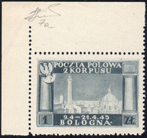 1946 - 1 Z. Grigio Vittorie Polacche, Carta Bianca (7a), Ottima Centratura, Angolo Di Foglio, Senza ... - 1946-47 Période Corpo Polacco