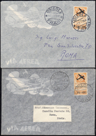 POSTA AEREA 1946 - 25 + 100 Lire Soprastampato, Un Esemplare Dentellato E Uno Non Dentellato (3,3a),... - 1946-47 Corpo Polacco Period