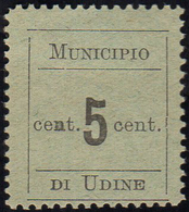 UDINE 1918 - 5 Cent., Dentellato Su Quattro Lati (1a), Gomma Originale, Perfetto. ... - Other & Unclassified