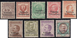 TRENTINO ALTO ADIGE 1918 - Soprastampati "Venezia Tridentina" (19/27), Gomma Integra, Traccia Di Lin... - Andere & Zonder Classificatie