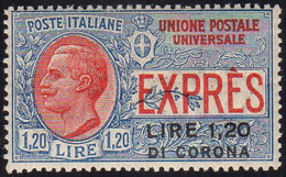 DALMAZIA ESPRESSI 1922 - 1,20 Su 1,20 Lire (2), Buona Centratura, Gomma Integra, Perfetto. Bello! Ce... - Other & Unclassified