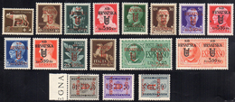 OCC. CROATA 1944 - Emissione Di Spalato (6/22), Gomma Integra, Perfetti. Cert. Diena. ... - Andere & Zonder Classificatie