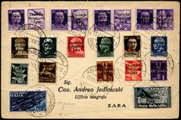 ZARA 1943 - Lettera Affrancata (2/6,10,20/23,A1/6,A9), Perfetti, Da Zara 13/10/1943 Per Città. Non C... - Other & Unclassified