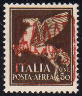 ZANTE POSTA AEREA 1943 - 50 Cent. Soprastampa Rossa (2), Gomma Integra, Perfetto. Bello! ... - Other & Unclassified