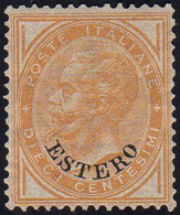 EMISSIONI GENERALI 1878 - 10 Cent. De La Rue Soprastampato (4), Buona Centratura, Senza Gomma, Perfe... - Autres & Non Classés