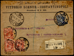 COSTANTINOPOLI 1919 - 10 Cent. Leoni, Tre Esemplari, 25 Cent. Michetti (Regno 82,83), Otttimo Stato,... - Other & Unclassified