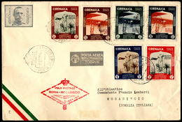 POSTA AEREA 1934 - Arte Coloniale (A24/29), Perfetti, Su Aerogramma Da Tobruk 9/11/1934 A Mogadiscio... - Cirenaica