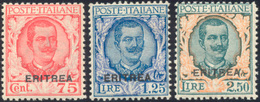 1926 - Floreale Soprastampati (113/115), Perfetti, Gomma Originale Integra. Ferrario. ... - Eritrea