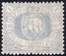 1894 - 1 Lira Oltremare Stemma (31), Ottima Centratura, Gomma Integra, Perfetto. Splendido E Raro Di... - Other & Unclassified