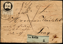 AUSTRIA 1867 - 5 Kr. Marca Per Lettere Di Accompagnamento Di Pacchi Postali, Perfetta, Su Lettera Da... - Andere-Europa