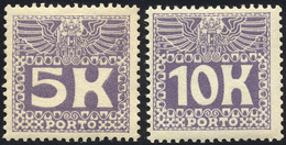 AUSTRIA SEGNATASSE 1911 - Alti Valori (44/45), Gomma Integra, Perfetti. Cert. Raybaudi. ... - Europe (Other)