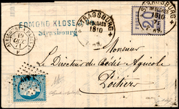 FRANCIA OCC. TEDESCA ALSAZIA E LORENA 1871 - 20 Cent. (6), In Affrancatura Mista Con 20 Cent. Di Fra... - Andere-Europa