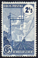 FRANCIA PACCHI POSTALI 1944 - 2,50 Fr. Ferrovie Elettriche, Senza Filigrana (218B), Gomma Originale ... - Europe (Other)