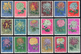 1960/61 - Chrysanthemus, Three Complete Set (M.570/575,577/588), O.g., MNH, Beautiful. ... - Other & Unclassified