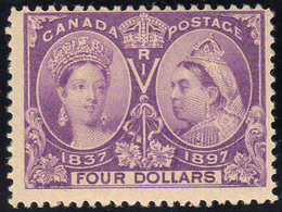 CANADA 1897 - 4 D. Anniversario Del Regno Di Vittoria (52), Gomma Integra, Perfetto, MNH. A.Diena, C... - Andere & Zonder Classificatie