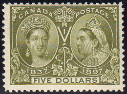 CANADA 1897 - 5 D. Anniversario Del Regno Di Vittoria (53), Gomma Integra, Perfetto. MNH. G.Oliva, C... - Other & Unclassified