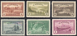 CANADA 1946 - Economia Di Pace (219/224), Gomma Integra, Perfetti, MNH. ... - Other & Unclassified