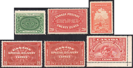 CANADA ESPRESSI 1898/1935 - Sei Valori (1/6), Gomma Originale, Integra Per I N. 1/2 E 4, Perfetti. ... - Other & Unclassified