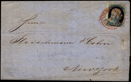 STATI UNITI 1860 - Lettera Scritta A Bremen 28/9/1860, Forwarded Negli Stati Uniti, Dove è Stata Imp... - Other & Unclassified