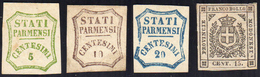 PARMA GOV. PROVVISORIO/MODENA GOV. PROVVISORIO 1859 - 5 Cent. Verde Giallo, 10 Cent. Bruno, 20 Cent.... - Andere & Zonder Classificatie