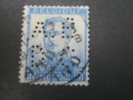 BELGIEN  , Perfin , Perfore , Lochung - 1909-34