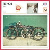 Re-Acme 350 TT. Moto De Course. Grande Bretagne. 1926. L'autre Grand Nom De Coventry. - Sport