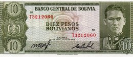 BOLIVIA 10 PESOS BOLIVIANOS 1962 - P-154a.17 Unc - Bolivia