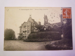 SANCERGUES  (Cher)  :  Château D'AUGY , Façade Est   1917   - Sancergues